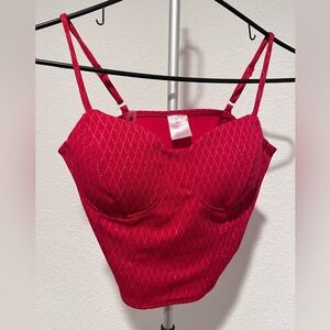 No Boundaries Red/gold Crop Top New With Tags. Halloween Costume. Size xs